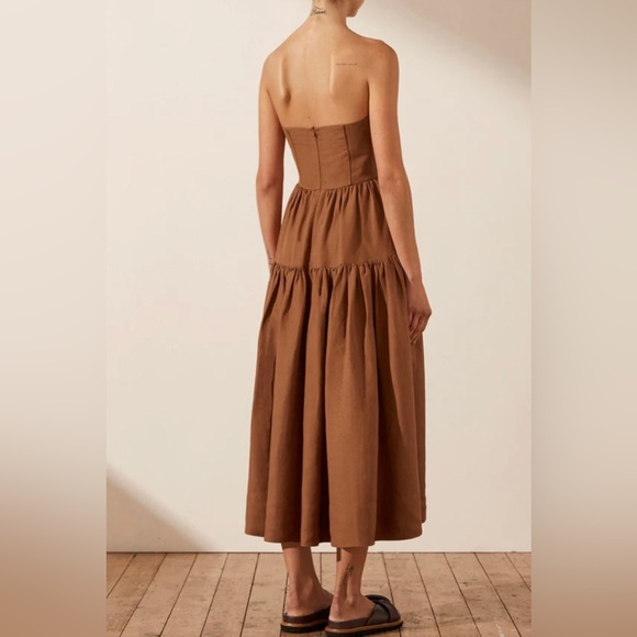 NWT Brand New Shona Joy Brown Dress - Picture 2 of 4